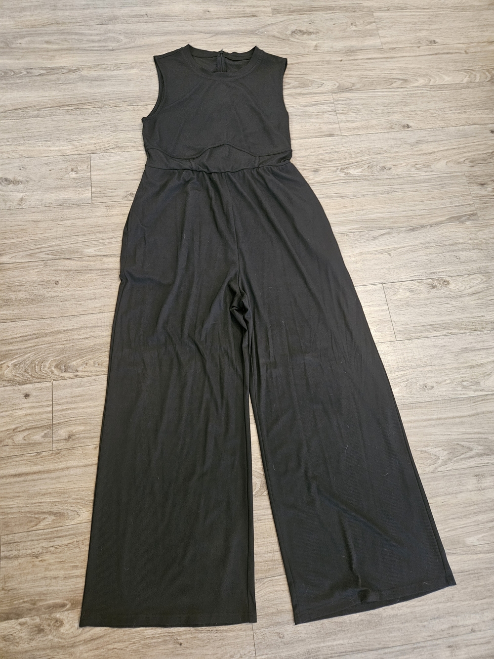 Cider Black Sleeveless Wide-Leg Jumpsuit Size 2XL